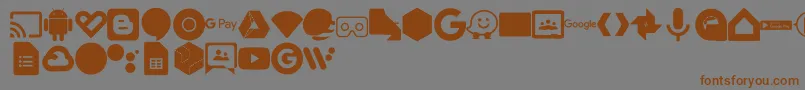 Font Google Color-fontti – ruskeat fontit harmaalla taustalla