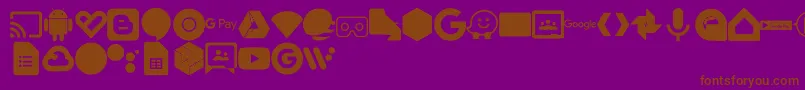 Fonte Font Google Color – fontes marrons em um fundo roxo