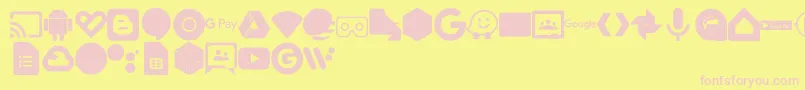 Font Google Color Font – Pink Fonts on Yellow Background