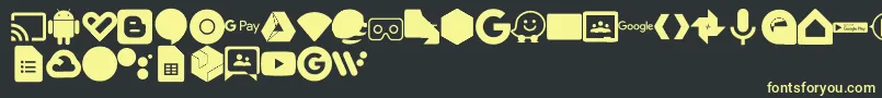 Шрифт Font Google Color – жёлтые шрифты на чёрном фоне