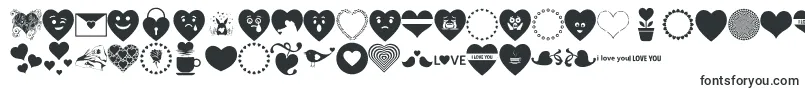 Font Hearts Love-fontti – kylttien ja merkkien fontit