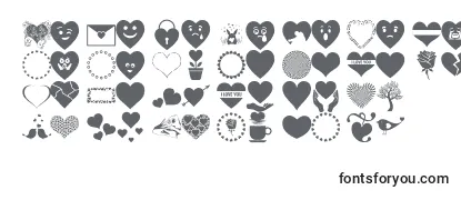 Font Hearts Love-fontti