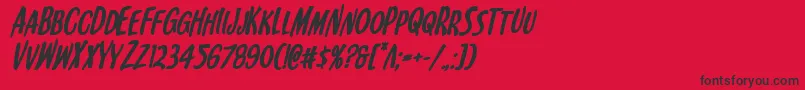 Kennebunkportboldital Font – Black Fonts on Red Background