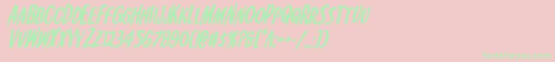 Kennebunkportboldital Font – Green Fonts on Pink Background