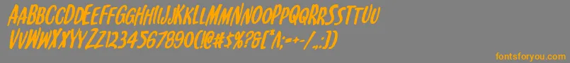 Kennebunkportboldital-Schriftart – Orangefarbene Schriften auf grauem Hintergrund
