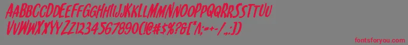 Kennebunkportboldital Font – Red Fonts on Gray Background
