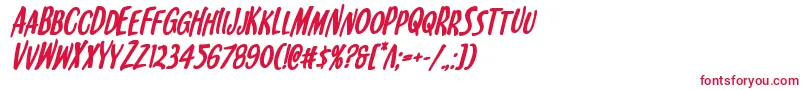 Kennebunkportboldital Font – Red Fonts on White Background