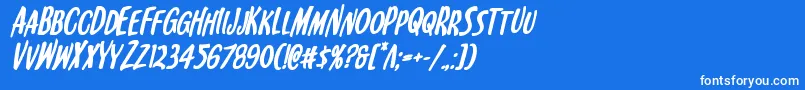 フォントKennebunkportboldital – 青い背景に白い文字