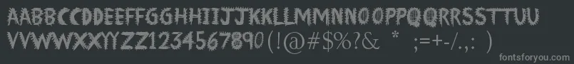 Font Insane-Schriftart – Graue Schriften auf schwarzem Hintergrund