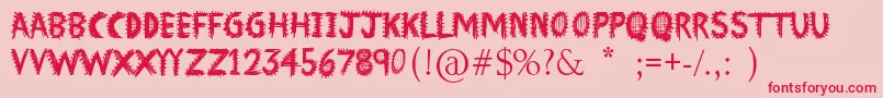 フォントFont Insane – ピンクの背景に赤い文字