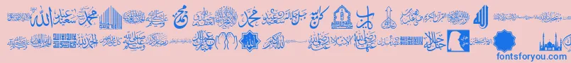 Подробнее о шрифте font islamic color Шрифт font islamic color – синие шрифты на розовом фоне