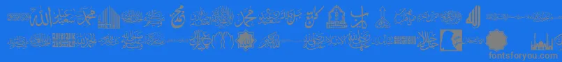 Шрифт font islamic color – серые шрифты на синем фоне