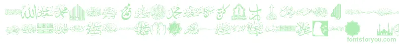 font islamic color-Schriftart – Grüne Schriften auf weißem Hintergrund