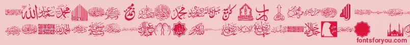 fuente font islamic color – Fuentes Rojas Sobre Fondo Rosa