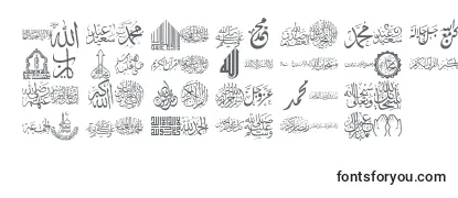 Schriftart Font islamic color