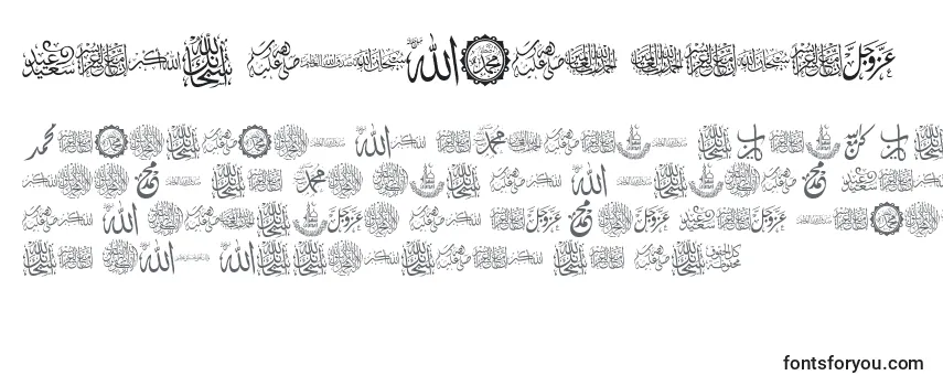 Schriftart Font islamic color