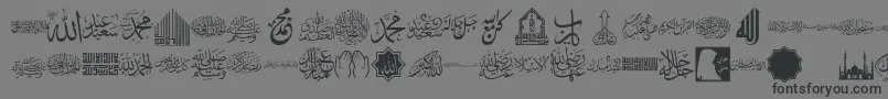 Czcionka font islamic color – czarne czcionki na szarym tle