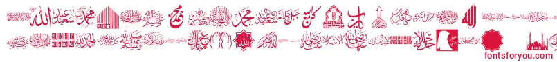 font islamic color-fontti – punaiset fontit