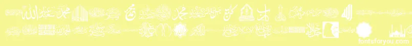 font islamic color Font – White Fonts on Yellow Background