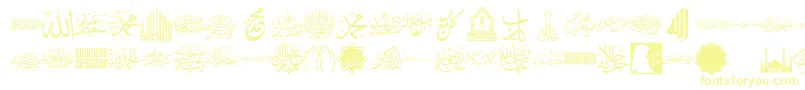 font islamic color Font – Yellow Fonts on White Background