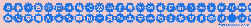 fuente Font logos Color – Fuentes Azules Sobre Fondo Rosa