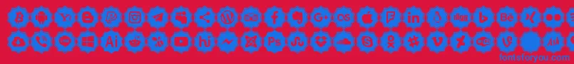 Font logos Color Font – Blue Fonts on Red Background