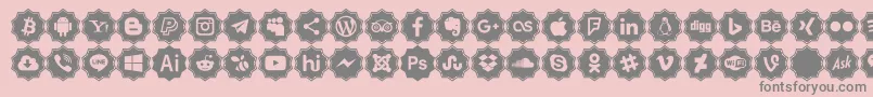 Font logos Color Font – Gray Fonts on Pink Background