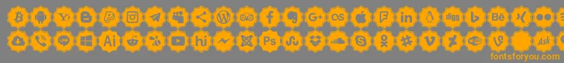 Police Font logos Color – polices orange sur fond gris