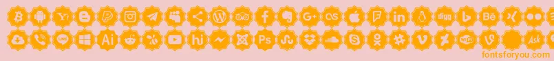 fuente Font logos Color – Fuentes Naranjas Sobre Fondo Rosa