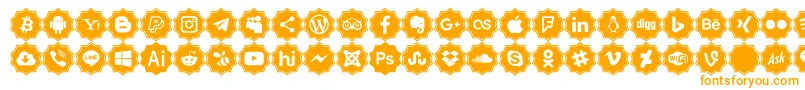 Font logos Color Font – Orange Fonts on White Background