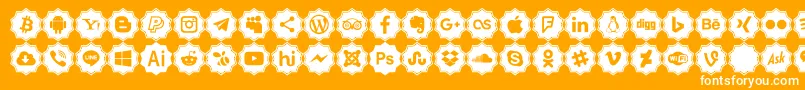 Font logos Color Font – White Fonts on Orange Background