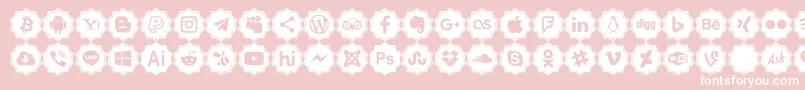 Font logos Color Font – White Fonts on Pink Background