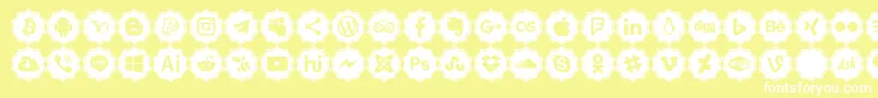 Font logos Color Font – White Fonts on Yellow Background