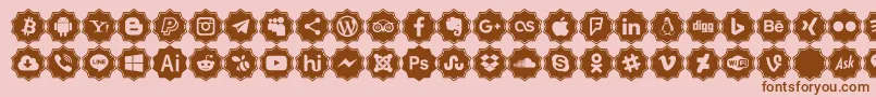 Font logos Color Font – Brown Fonts on Pink Background