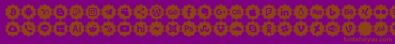 Font logos Color Font – Brown Fonts on Purple Background