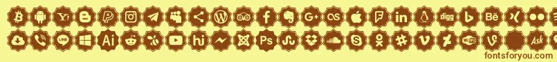 Font logos Color Font – Brown Fonts on Yellow Background