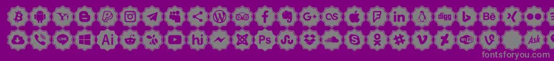 Font logos Color-Schriftart – Graue Schriften auf violettem Hintergrund