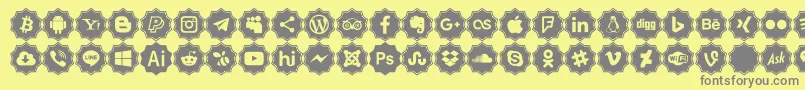 Font logos Color Font – Gray Fonts on Yellow Background