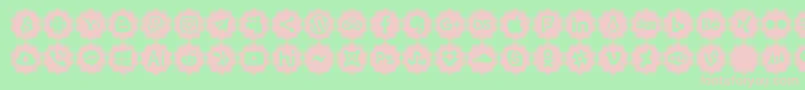 Font logos Color Font – Pink Fonts on Green Background