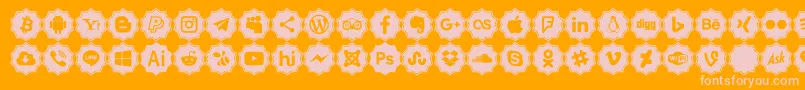 Font logos Color Font – Pink Fonts on Orange Background