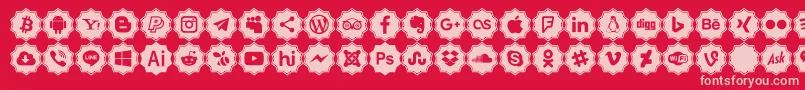 En savoir plus sur la police Font logos Color Police Font logos Color – polices roses sur fond rouge