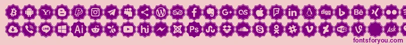 Font logos Color Font – Purple Fonts on Pink Background