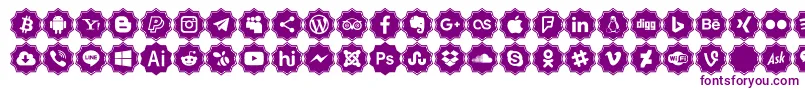 Font logos Color Font – Purple Fonts on White Background
