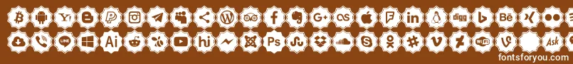 Font logos Color Font – White Fonts on Brown Background