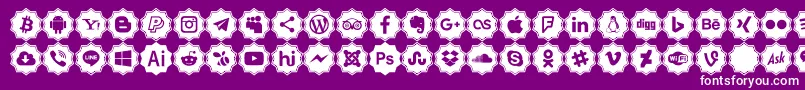 Police Font logos Color – polices blanches sur fond violet