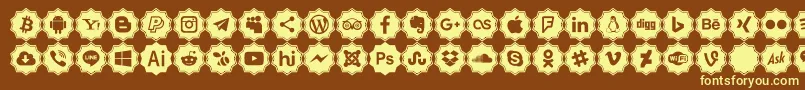 Font logos Color Font – Yellow Fonts on Brown Background