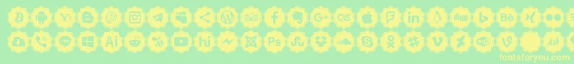 Font logos Color Font – Yellow Fonts on Green Background