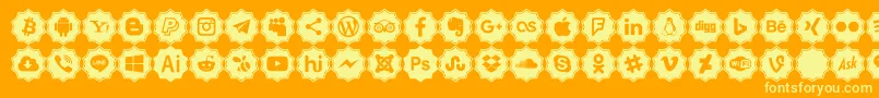 Font logos Color Font – Yellow Fonts on Orange Background