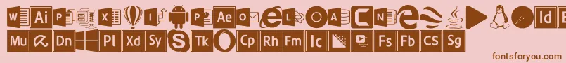 Font Logos Programs Font – Brown Fonts on Pink Background