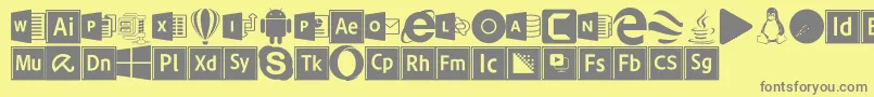 Font Logos Programs Font – Gray Fonts on Yellow Background